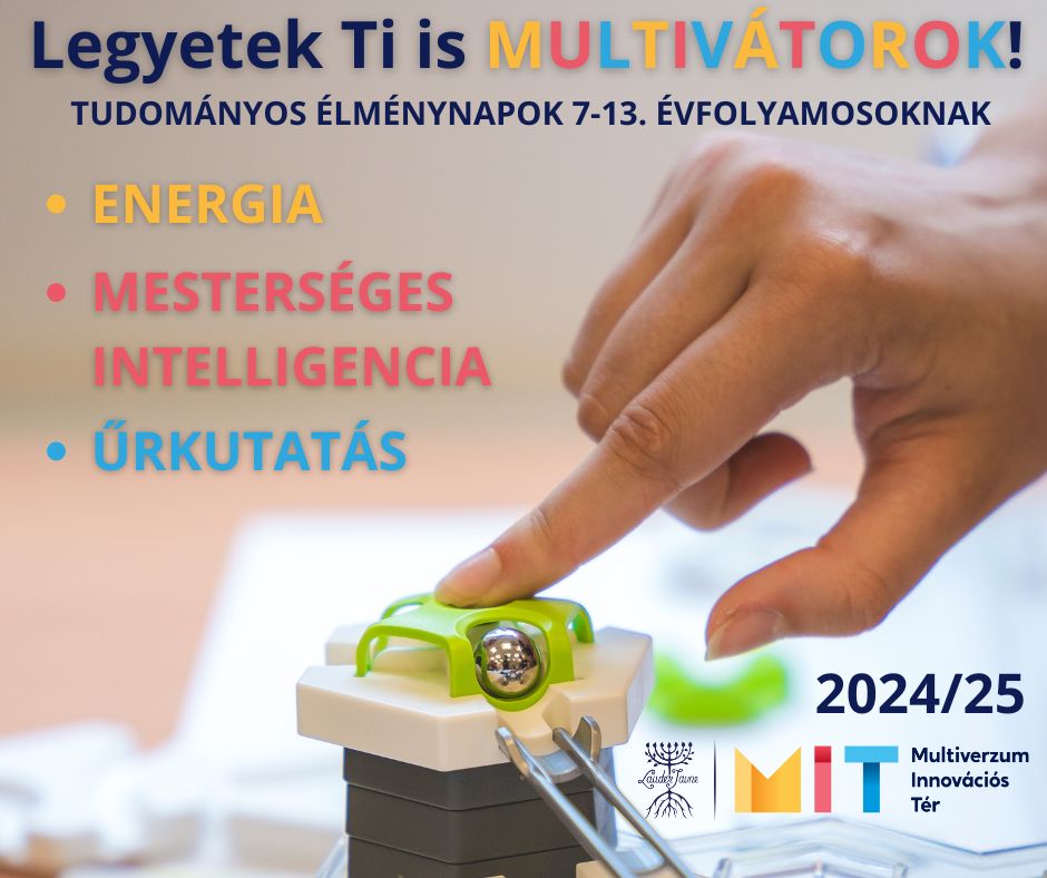 “Legyetek Ti is MULTIVÁTOROK!” – a 2024/25-ös tanévben újra tudományos élménynapokra várjuk a csoportokat a Lauder MIT Diáklaborba