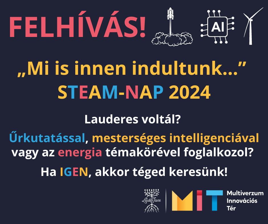 FELHÍVÁS: „Mi is innen indultunk…” – STEAM-NAP 2024