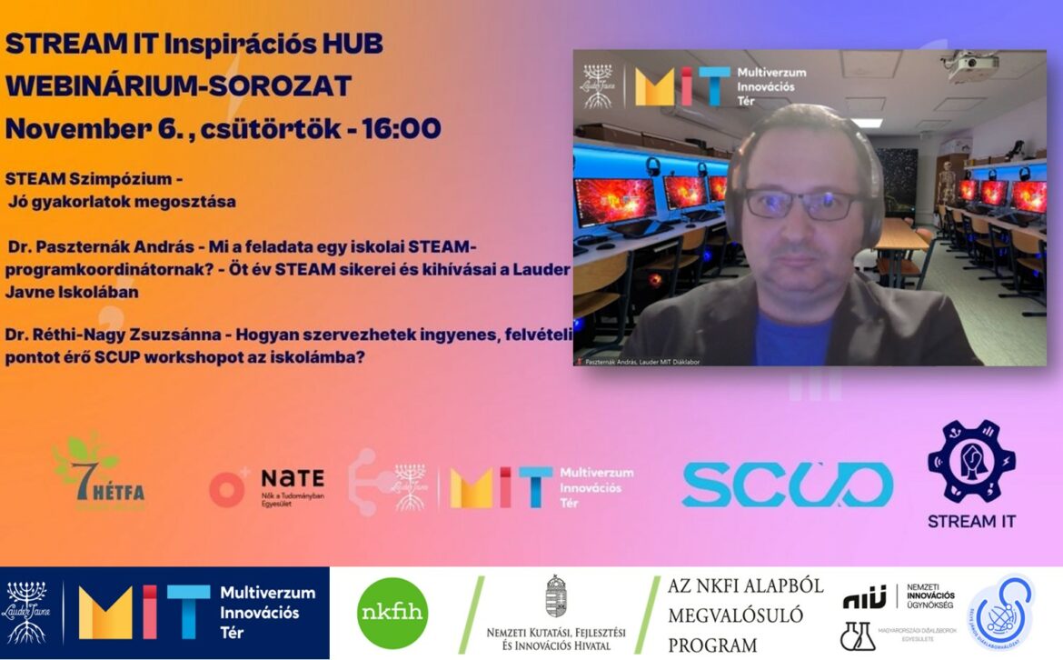 Bemutatkoztunk a STREAM IT Inspirációs Hub online programján